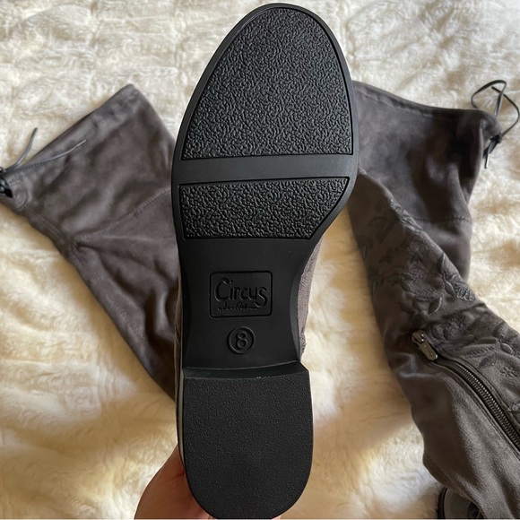 NWOT Sam Edelman Circus Princeton Embroidered Thigh Boots Size 8 - Picture 4 of 9